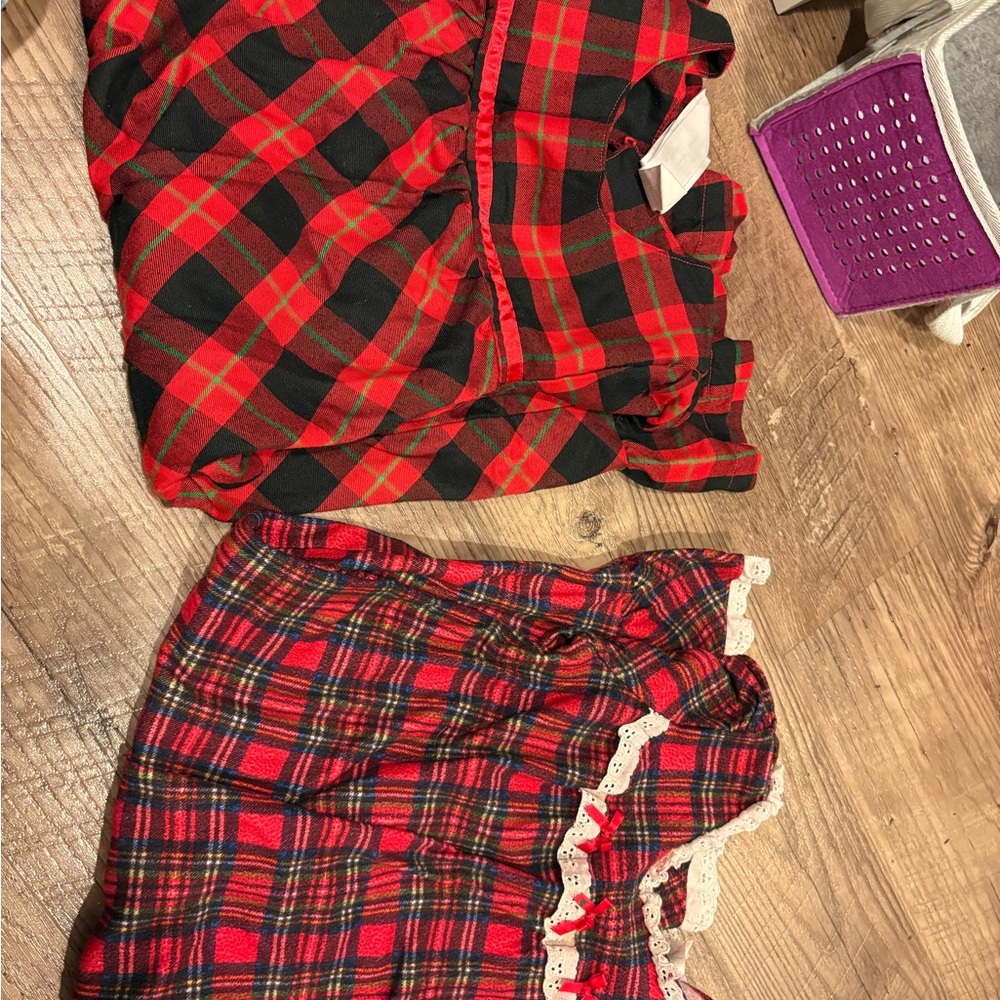 Plaid Christmas nightgowns girls size 7